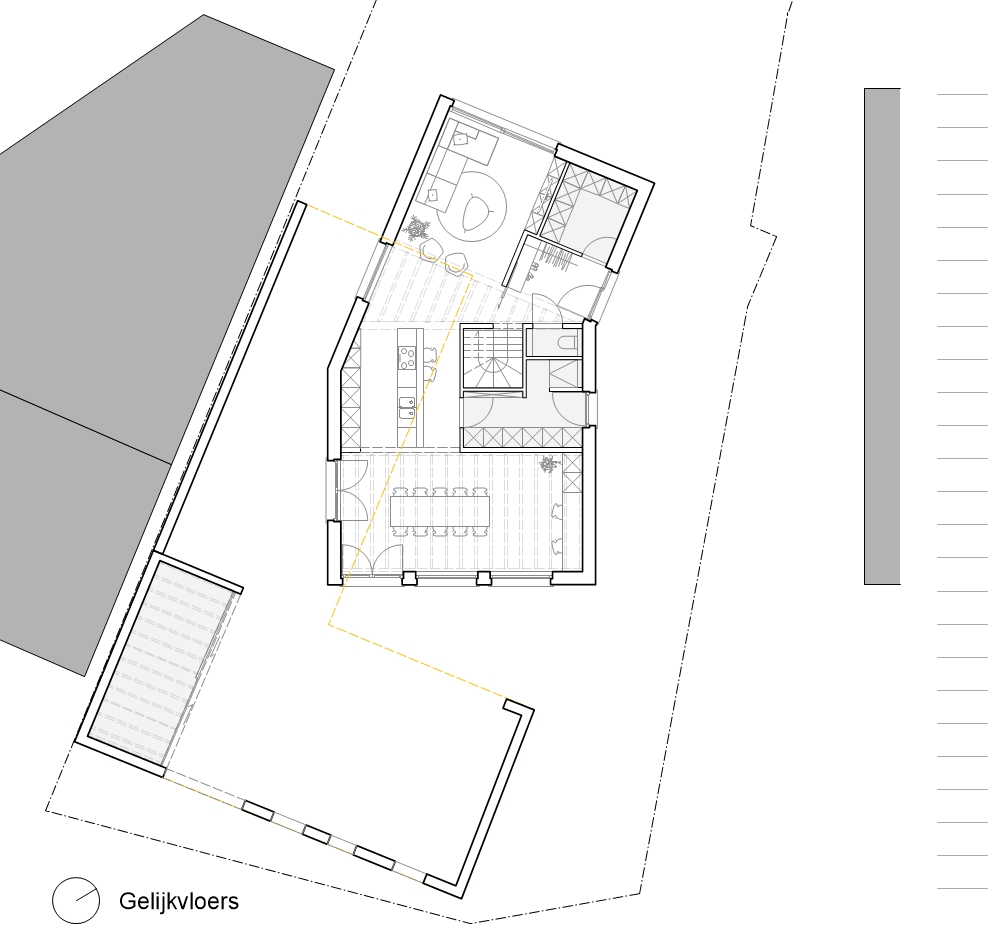 K2043 – gelijkvloers – sloop geel